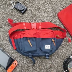 Herschel Fanny Pack for Men Red and Blue